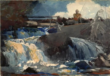 Pêche dans les chutes